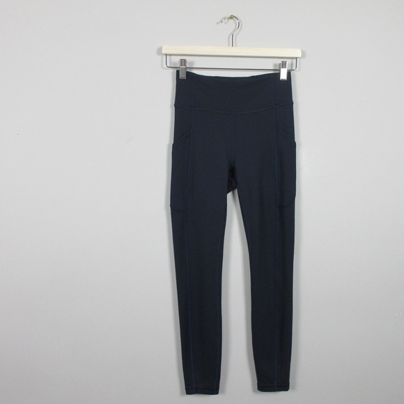 Lululemon Invigorate High-Rise Tight 25" Women 4 Blue Yoga Training Fitness 216 - Picture 1 of 10